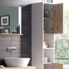 Badschrank Henri Weiß 30 x 165 cm mit Türen, und offenen Fächern Vicco Bild 5