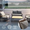 Gartenmöbel Lounge Outdoor Lounge Sitzgruppe Set 4tlg Balkon Lounge Taupe Sahara Bild 4