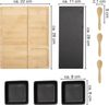 Moritz & Moritz Servierschale Schalen Set, Schiefer, Bambus, Keramik, (Set, 8-tlg), als Tapas Schalen und Dip Schälchen Bild 2