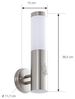 Lindby Außen-Wandleuchte Kristof, Edelstahl Alu IP44mit Bewegungsmelder, 1 x 15 W LED Bild 5