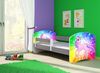ACMA Kinderbett Jugendbett mit Einer Schublade und Matratze Grau mit Rausfallschutz Lattenrost II (18 Pony Regenbogen, 160x80) Bild 2