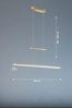Fischer & Honsel 60562 LED Pendelleuchte Tenso TW 100cm messing tunable white Bild 2