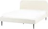 Bett mit Lattenrost Cord FLAYAT 160 x 200 cm Cremeweiß Bild 4