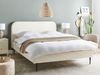 Bett mit Lattenrost Cord FLAYAT 160 x 200 cm Cremeweiß Bild 2