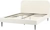 Bett mit Lattenrost Cord FLAYAT 160 x 200 cm Cremeweiß Bild 5