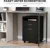HOMCOM Rollcontainer mit 2 Schubladen mobiler Aktenschrank mit Rollen, offen Fach, Büroschrank, Bürocontainer, Schreibtisch Unterschrank für Büro, Homeoffice, 40 x 35 x 60 cm, Schwarz Bild 5