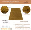 Carpetsale24 Shaggy Hochflor Teppich Läufer Flur 80x250 cm Goldfarbe - Modern Flauschiger Teppich Extra Weich, Pflegeleicht und Einfarbig - Ideal als Teppich für Küche, Schlafzimmer und Esszimmer Bild 3
