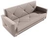 MOEBLO Schlafsofa PRETORIA, Couch Schlafsofa Bettsofa Kippsofa 3-Sitzer aus Samt - (BxHxT): 215x88x95 cm, mit Schlaffunktion und Bettkasten Bild 4