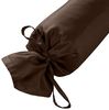 Mako Satin / Baumwollsatin Nackenrollen Bezug uni / einfarbig dunkelbraun 15x40 cm mit Bändern Bild 2