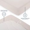Blumtal® Premium Topper Spannbettlaken 120x200 cm Jersey im 2er Set - OEKO-TEX zertifiziertes Bettlaken 120x200 Baumwolle 100% - Spannbetttuch Topper bis 10cm Höhe/Bettlaken für Topper - Elfenbein Bild 4