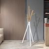Garderobenständer Laerdal 172x49x49 cm Stahl Weiß/Holzoptik [en. casa] Bild 2