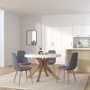 Menzzo Myriade Tisch ausziehbar, Metall, Holz/Weiß, Einheitsgröße Bild 2
