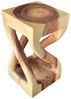 FaHome Beistelltisch Holz: Handgefertigter, Vielseitiger & Hochwertiger Holzhocker, (50cm x 28cm x 28cm) Massiv Bild 5