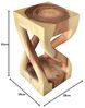 FaHome Beistelltisch Holz: Handgefertigter, Vielseitiger & Hochwertiger Holzhocker, (50cm x 28cm x 28cm) Massiv Bild 3