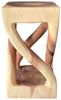 FaHome Beistelltisch Holz: Handgefertigter, Vielseitiger & Hochwertiger Holzhocker, (50cm x 28cm x 28cm) Massiv Bild 4