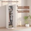 HOMCOM Kleiderschrank mit Kleiderstange, Regal, Soft-Close-Tür (Garderobenschrank, 1-St, Mehrzweckschrank) für Schlafzimmer 40 x 52 x 180 cm Weiß Bild 3