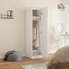 HOMCOM Kleiderschrank mit Kleiderstange, Regal, Soft-Close-Tür (Garderobenschrank, 1-St, Mehrzweckschrank) für Schlafzimmer 40 x 52 x 180 cm Weiß Bild 2
