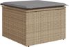 vidaXL 7-tlg. Garten-Sofagarnitur mit Kissen Beige Poly Rattan 3252816 Bild 4