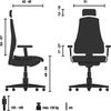 hjh OFFICE Bürostuhl ergonomisch ERGOHUMAN Slim ECO F GEN2 Originales Design, Bürosessel mit Flexibler Lendenwirbelstütze, gepolsterte Sitzfläche, Schwarz Bild 3
