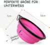 PETSATION Hundenapf faltbar (2x1000 ml), Silikon rosa Bild 5