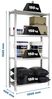 Simonrack Schwerlastregal, Lagerregal, 150 x 100 x 40 cm, Metallregal, Kellerregal, Biegestelle 150 kg, 4 Holzfachböden, Verzinkt/Holz - Maderclick Bild 2