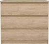 Dmora - Kommode Aglae, Mehrzweckkommode, Schlafzimmerkommode, Schrank mit Schubladen, 77x50 h70 cm, Eiche Bild 4