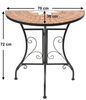 DanDiBo Tisch Halbrund Konsolentisch Wandtisch 120041 Beistelltisch Metall Mosaik 70 cm Bild 3