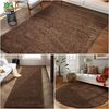 Carpettex 'Unicolor' Hochflor-Teppich, Höhe: 30 mm, Shaggy Langflor, Braun, 80 x 150 cm (Läufer) Bild 3
