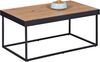 Inter Link - Couchtisch - Beistelltisch - Wohnzimmertisch - Metallgestell schwarz - Oberfläche Pulverbeschichtet -Decor Eiche Artisan - 90 x 55 x 40 cm - Passione Bild 3