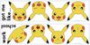 Pokemon PIKACHU Faces Wallstickers Bild 2