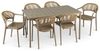 IDIMEX Garten-Essgruppe NARCISO, (7-tlg), moderne Garten Sitzgruppe 1 Tisch & 6 Stühle mit Rope champagner Bild 2