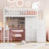 Odikalo Jugendbett Kinderbett Hochbett Kleiderschrank Regal Tisch Treppe 90x200cm Bild 5