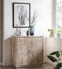 Elegante Mangoholz Kommode Sambia, Weiß lackiert, 85cm Breit, 90cm Hoch - Ideal für Stauraum & Dekor Bild 2