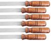 BEM Schaschlikspieße ADANA Premium Grillspieße mit Tasche (Edelstahl Grillspieße für Kebab Schaschlik und Fleisch, 6-St, 60 cm lang mit Holzgriffen und Aufbewahrungstasche), ideal für Adana Kebab Rumpsteak Schweinelende Lamm Schweinenacken Bild 3