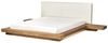 Bett mit LED ZEN 160 x 200 cm LED Kunstleder Heller Holzfarbton Bild 5