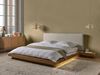 Bett mit LED ZEN 160 x 200 cm LED Kunstleder Heller Holzfarbton Bild 2