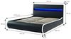 BAÏTA Lumina Bett Truhe mit LED, Kunstleder, Schwarz, 140x190 cm, inkl. Lattenrost Bild 3