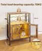 Yorbay Weinschrank Vintage mit LED Beleuchtung, Abnehmbares Weinregal für 10 Flaschen (6 Gläser Halter, Küchenschrank Sideboard 60 x 24 x 80 cm) Weinständer für Küche & Esszimmer Bild 3