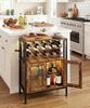 Yorbay Weinschrank Vintage mit LED Beleuchtung, Abnehmbares Weinregal für 10 Flaschen (6 Gläser Halter, Küchenschrank Sideboard 60 x 24 x 80 cm) Weinständer für Küche & Esszimmer Bild 2