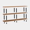 Dmora Regal Adhil 180 x 35 x 74,9h cm Schwarz 3 Etagen, Bibliothek Bild 4