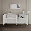 Dmora - Kommode Perseus, Wohnzimmerbuffet, Wohnzimmer-Sideboard, Moderne Küchen-Speisekammer, 142x36h83 cm, Weiß Bild 5