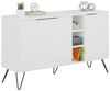 Dmora - Kommode Perseus, Wohnzimmerbuffet, Wohnzimmer-Sideboard, Moderne Küchen-Speisekammer, 142x36h83 cm, Weiß Bild 3