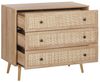 Kommode Rattan heller Holzfarbton 3 Schubladen PONCA Bild 4