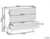 Kommode Rattan heller Holzfarbton 3 Schubladen PONCA Bild 3