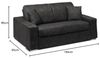 Schlafsofa 2-Sitzer Stoff EMIR - Anthrazit - Liegefläche: 120 cm - Matratzenhöhe: 22 cm Bild 3