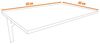 AKKE Klapptisch, Wandklapptisch Wandtisch Küchentisch Schreibtisch Hängetisch 2mm PVC Bild 3