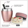 Milu Müslibox Müslibecher to go, 400ml, isolierter Edelstahl Joghurtbecher für Müsli, rosegold Bild 4