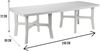 Dmora Rechteckiger ausziehbarer Gartentisch, Made in Italy, 160 x 100 x 72 cm (geschlossen), Farbe Weiß Bild 2