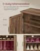 Vasagle Schuhschrank, Schuhregal, Schuhaufbewahrung, traditioneller amerikanischer Stil, Schuh-Organizer mit höhenverstellbaren Ablagen, Griffen, stabilen Beinen, Flur, honigbraun LBC039B01 Bild 5