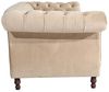 Ivette Sofa 3-Sitzer Samtvelours Sand Buche Nussbaumfarben Bild 5